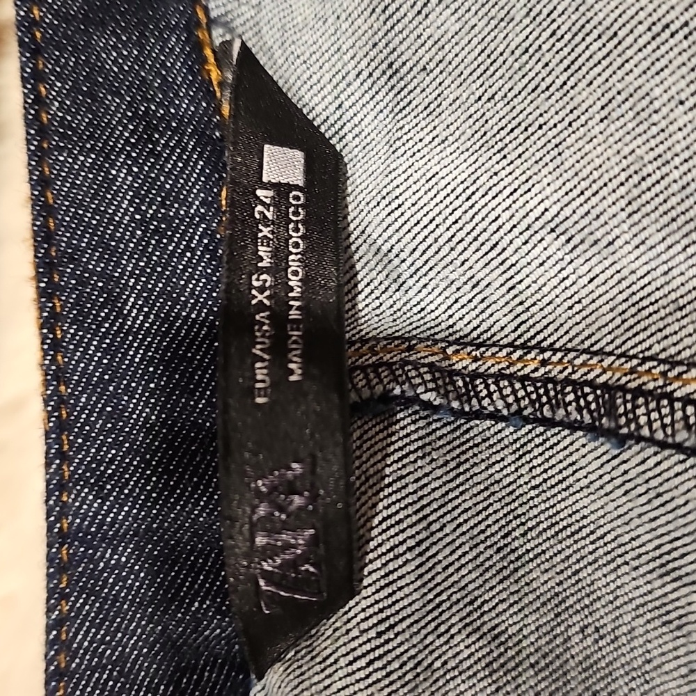 Zara Elegant Denim Button-Down Dress Sz XS - Picture 11 of 12
